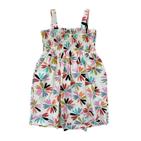 Hanna Andersson Smocked Floral Tank Dress 4 - Picture 4 of 5